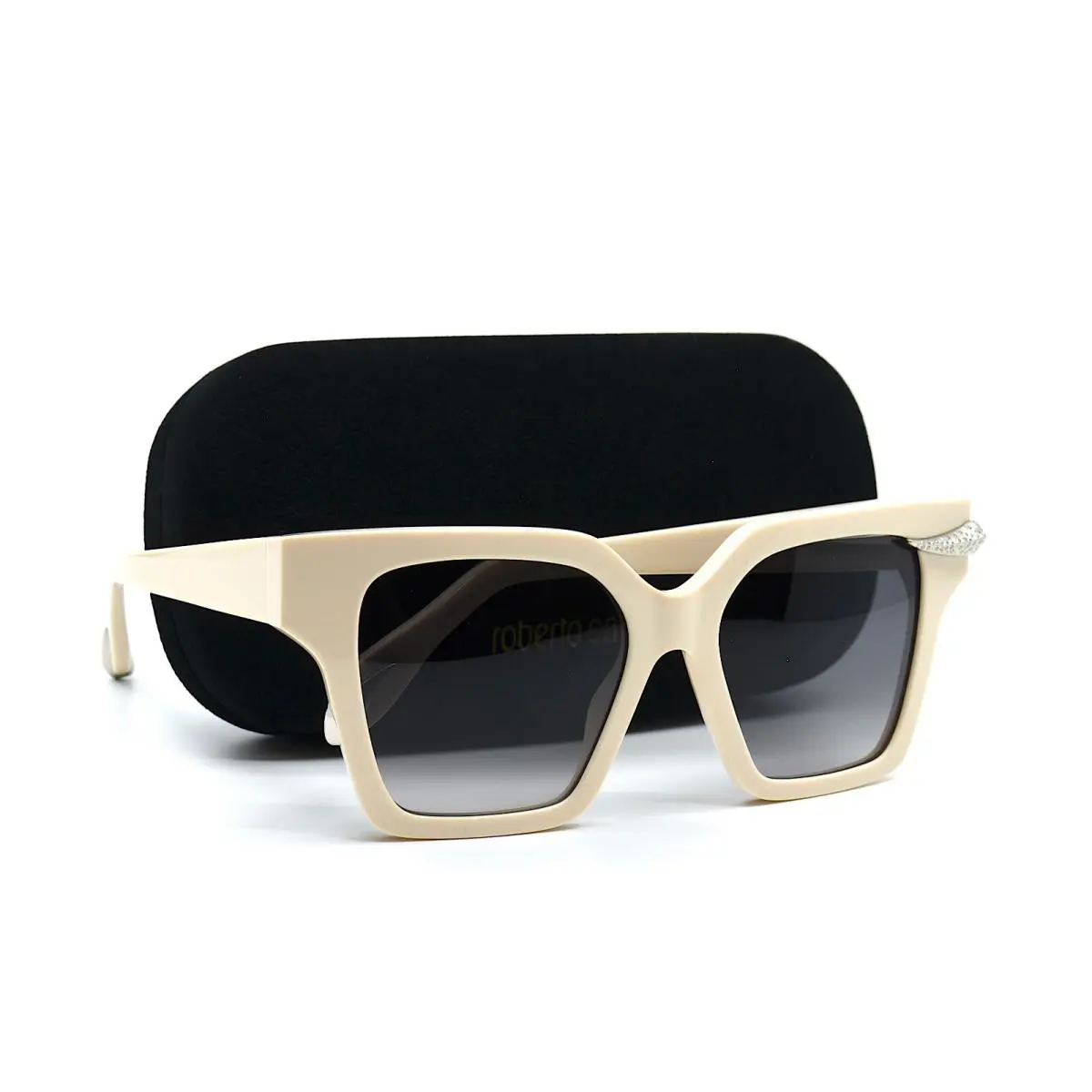 Roberto Cavalli SRC002S Ivory Grey Gradient Sunglasses