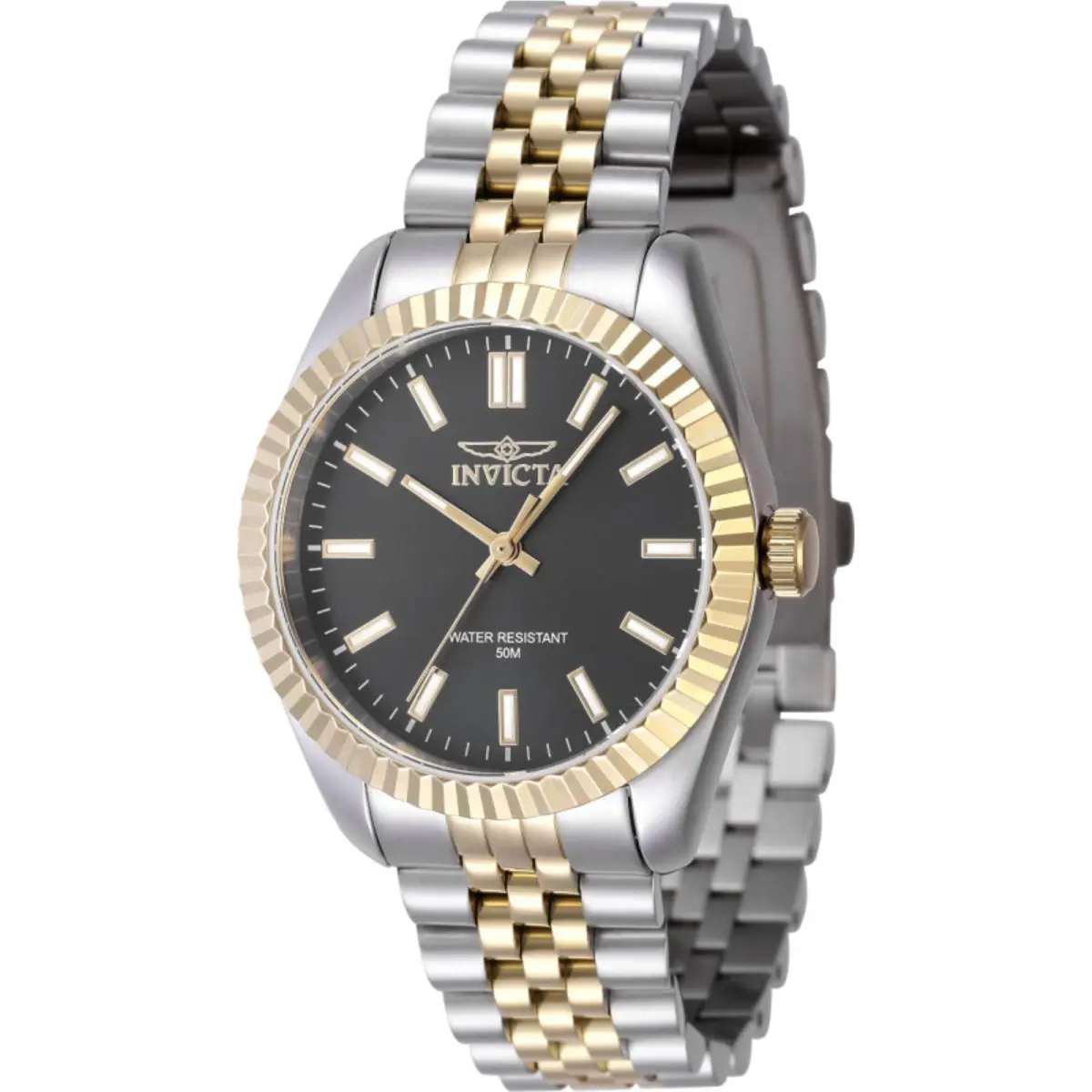 Women`s Watch Specialty Quartz Black Dial Two Tone Steel Bracelet 47499 by Invicta
