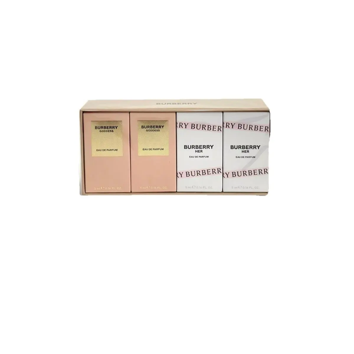 Burberry Goddess and Burberry Her 4 x 0.16 Edp Mini Perfume Set