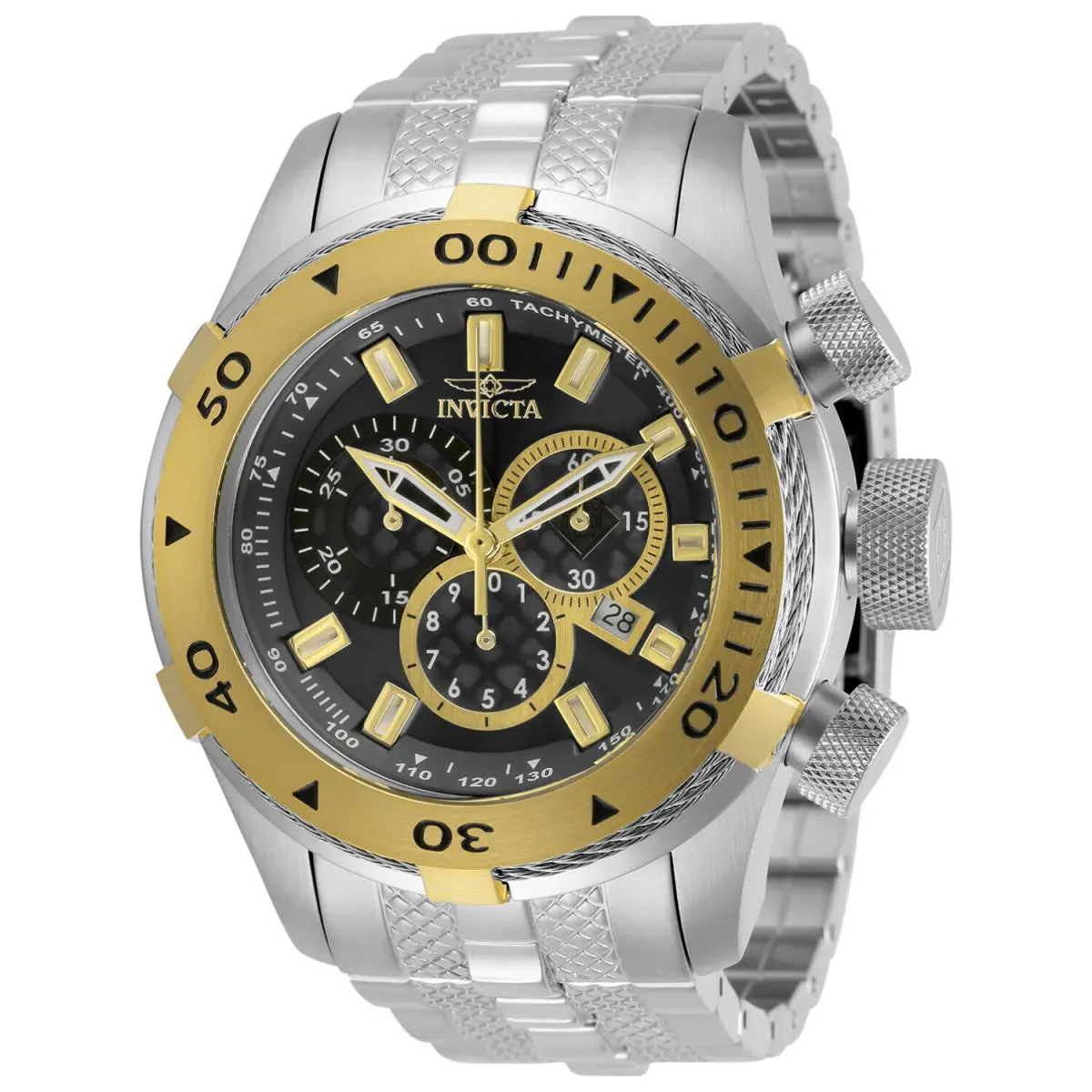 Invicta 29743 Bolt 50mm Quartz Chronograph Stainless Steel Bracelet Watch