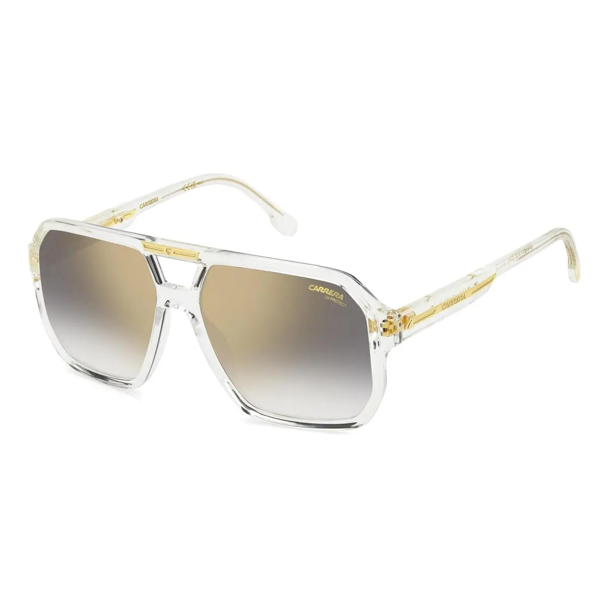 Victory C 01/S Crystal/grey Shaded Gold Mirror 60/15/145 Men Sunglasses by Carrera