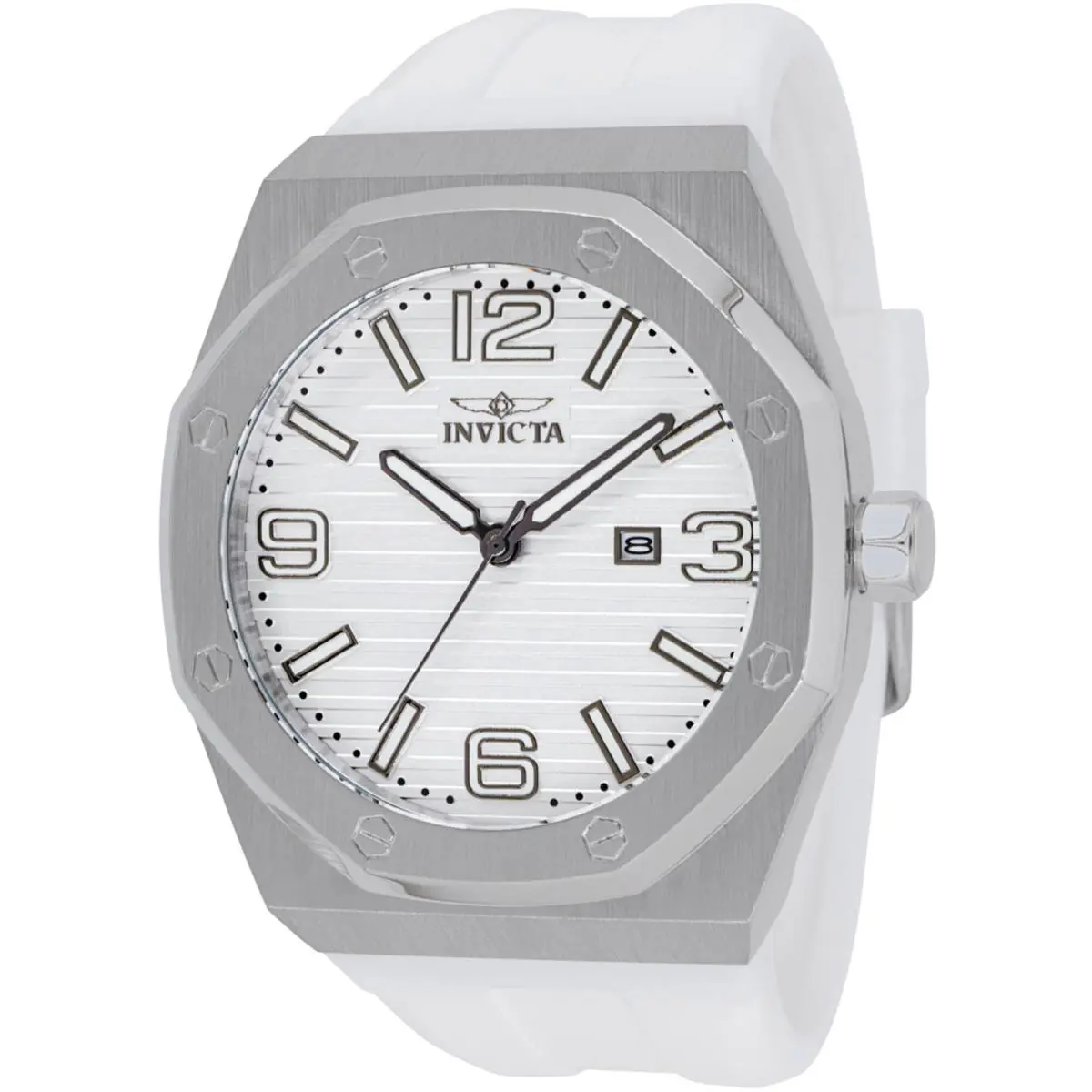 Invicta Huracan Quartz Date Silver Dial Men`s Watch 45774