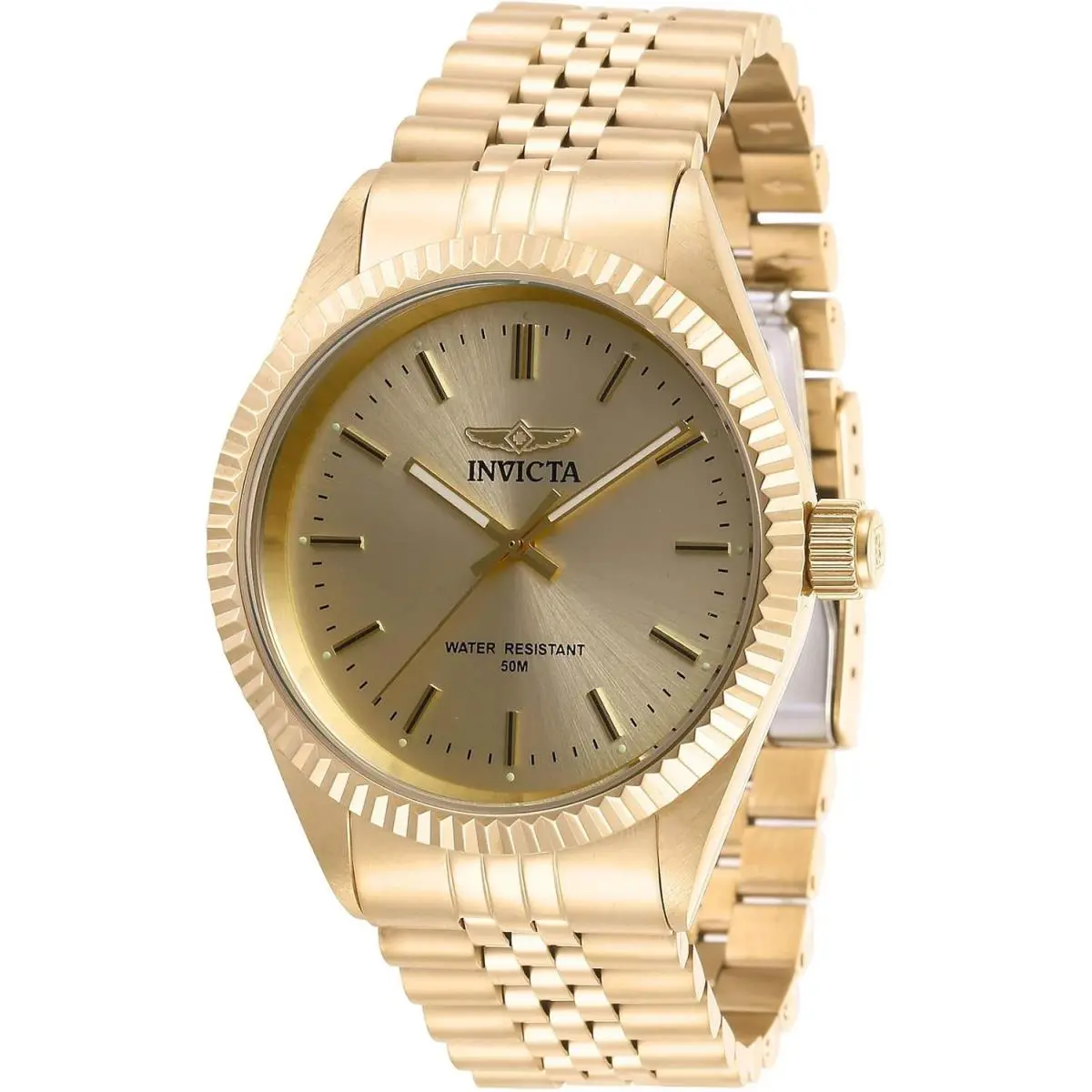 Invicta Men`s 29388 Specialty Quartz 3 Hand 43MM Champagne Dial Gold Steel Watch