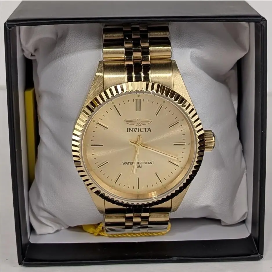Invicta Specialty Mens 43mm Watch Triple Gold Tone Stainless Steel Classic 29388
