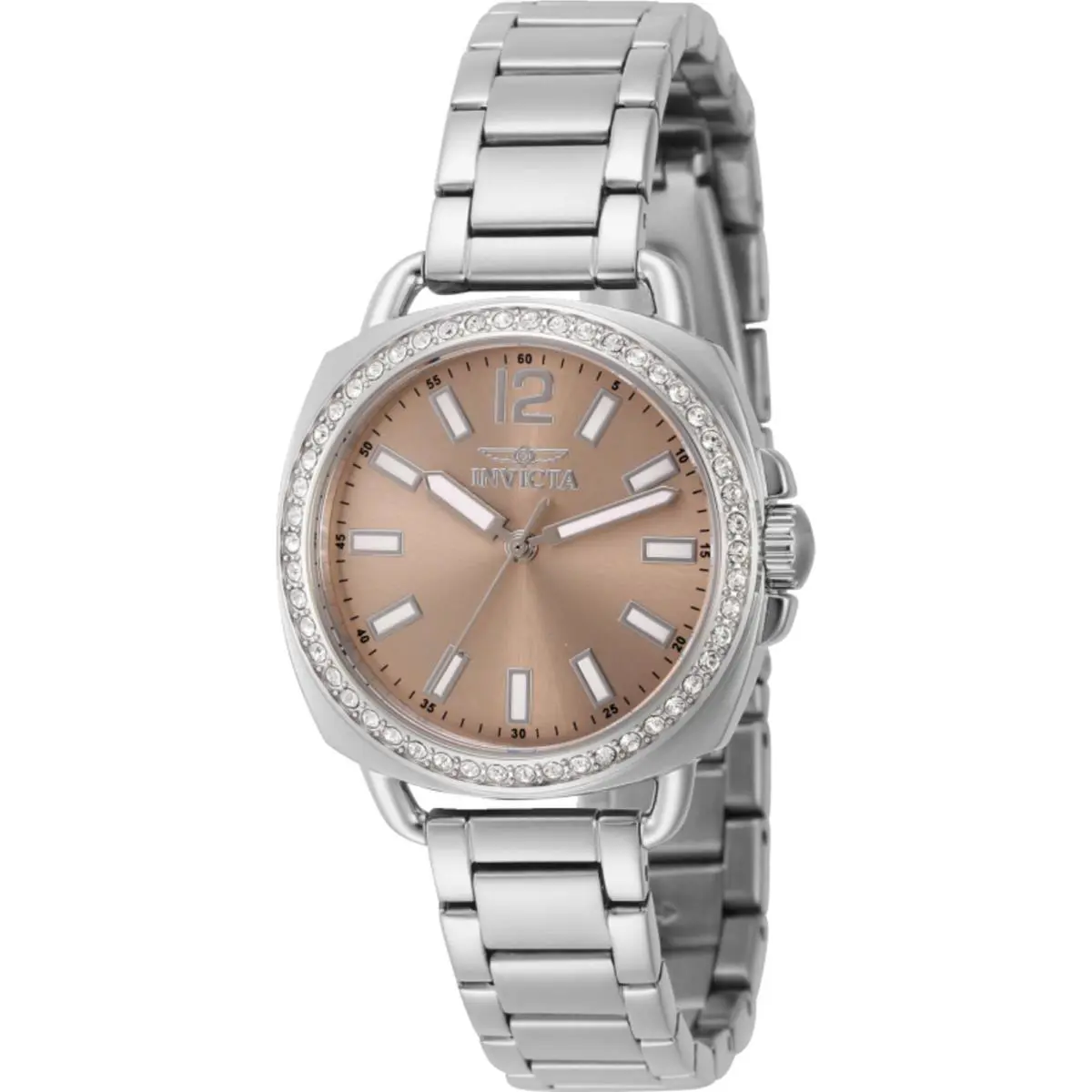 Invicta Women`s Watch Wildflower Light Pink Dial Silver Bracelet Crystals 46341 - Dial: Light Pink, Band: Silver