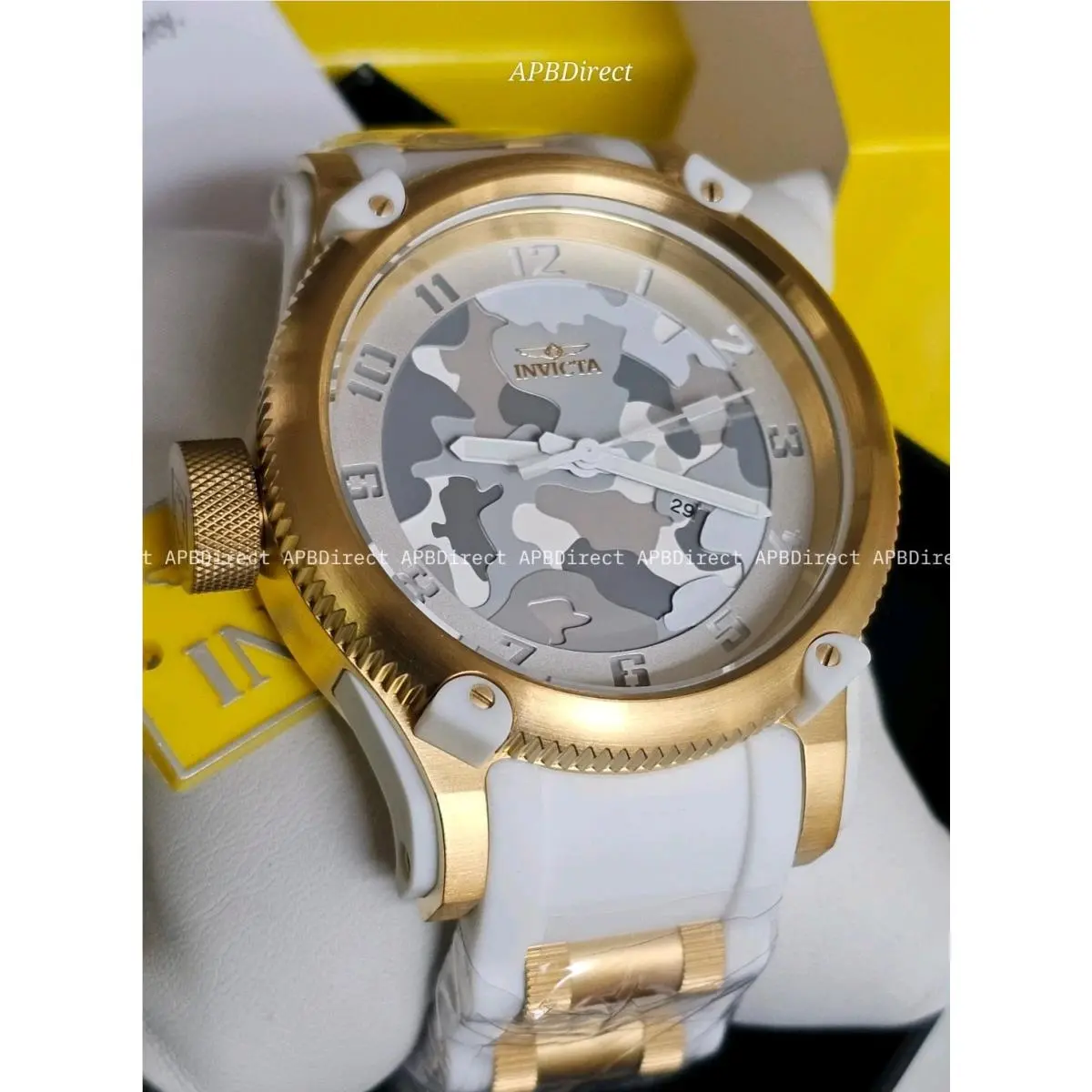 Invicta - Arctic White Camo Edition - Gold - Russian Diver - Quartz - Mens Watch
