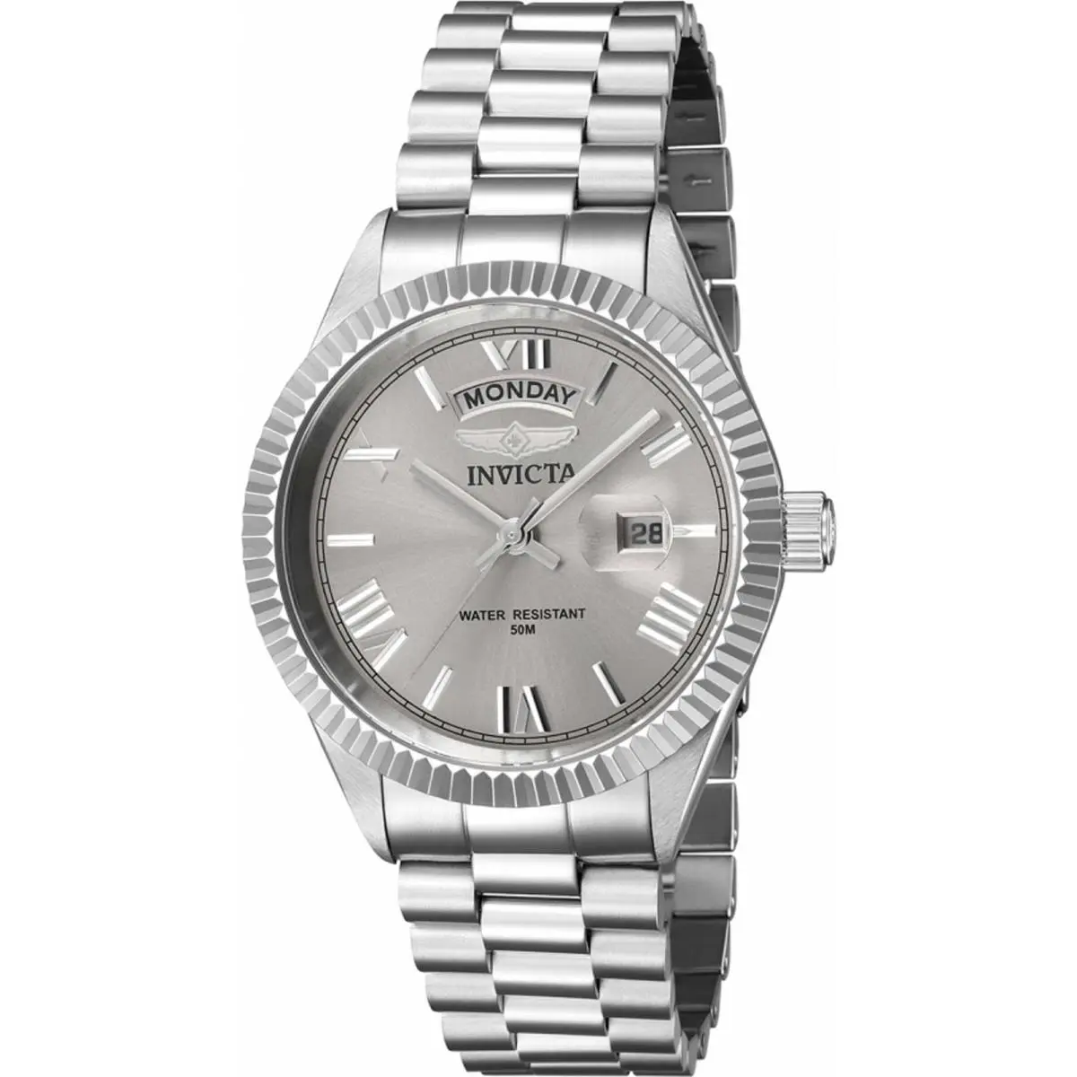 Invicta Men`s Watch Specialty Day and Date Display Silver Dial Bracelet 43938