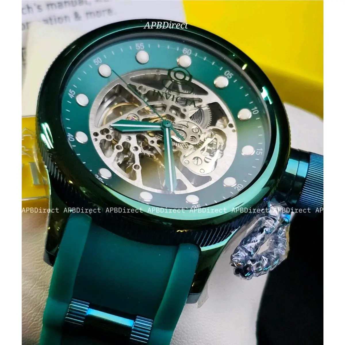 Invicta - Russian Diver - Automatic - Green Ionic - Lume Skeleton - Mens Watch