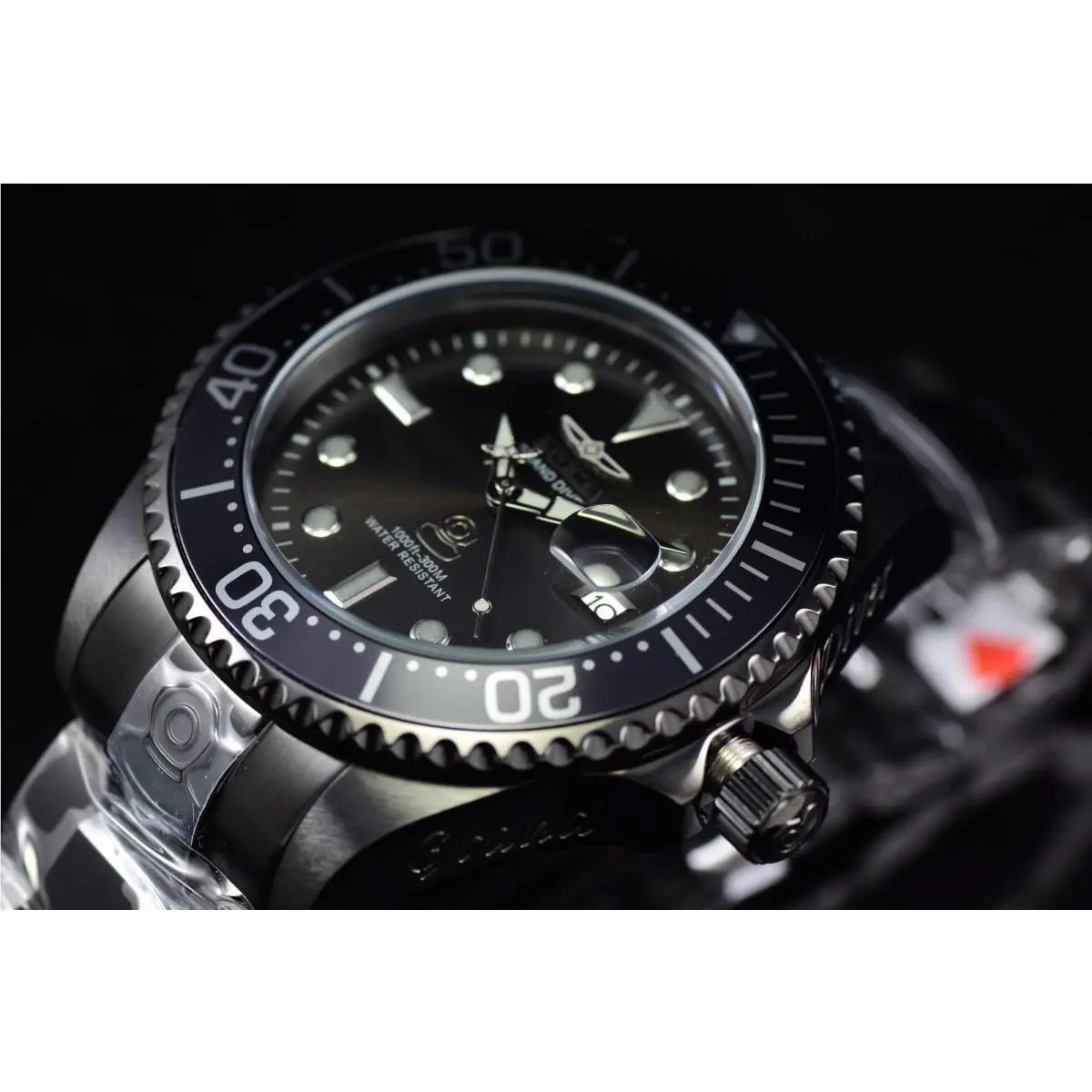 Invicta Men`s Grand Diver 47mm Black Dial SS Black Tone 300M Automatic Watch