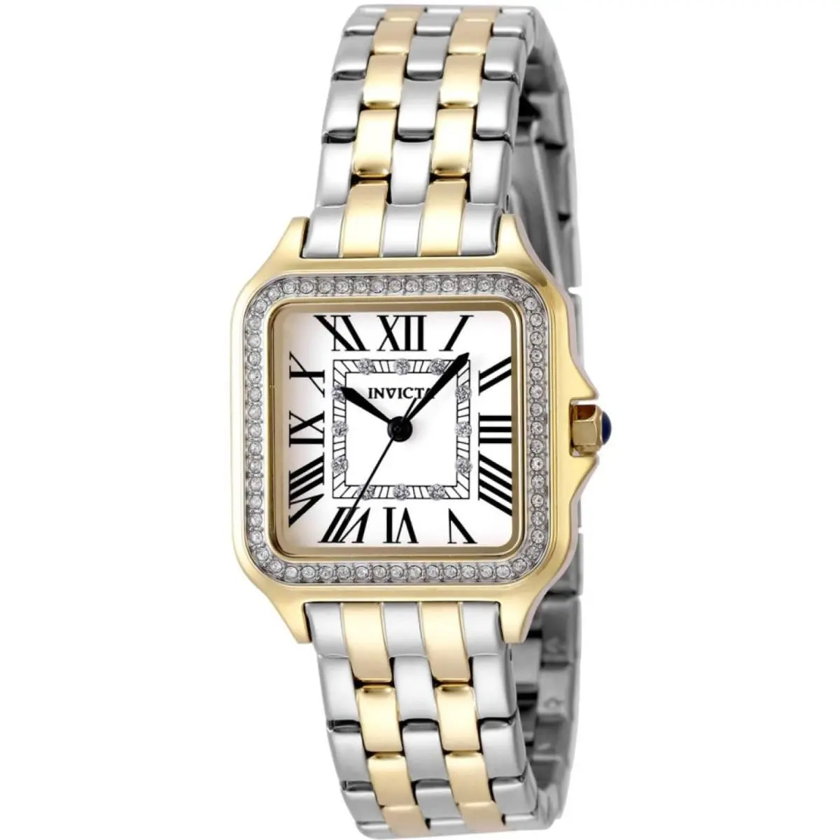 Invicta Women`s 48996 Angel Quartz 3 Hand Silver Dial Two-tone Steel Watch - Silver, Quartz