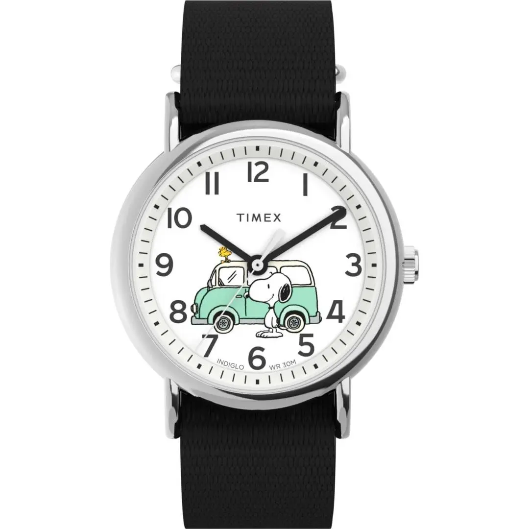 Weekender x Peanuts Van Fabric Strap Watch TW2Y11800 by Timex