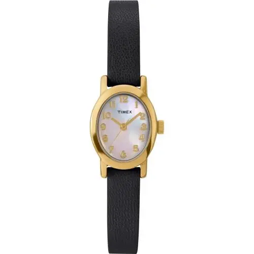 TW2W82600 Women`s Cavatina Black Leather Watch by Timex