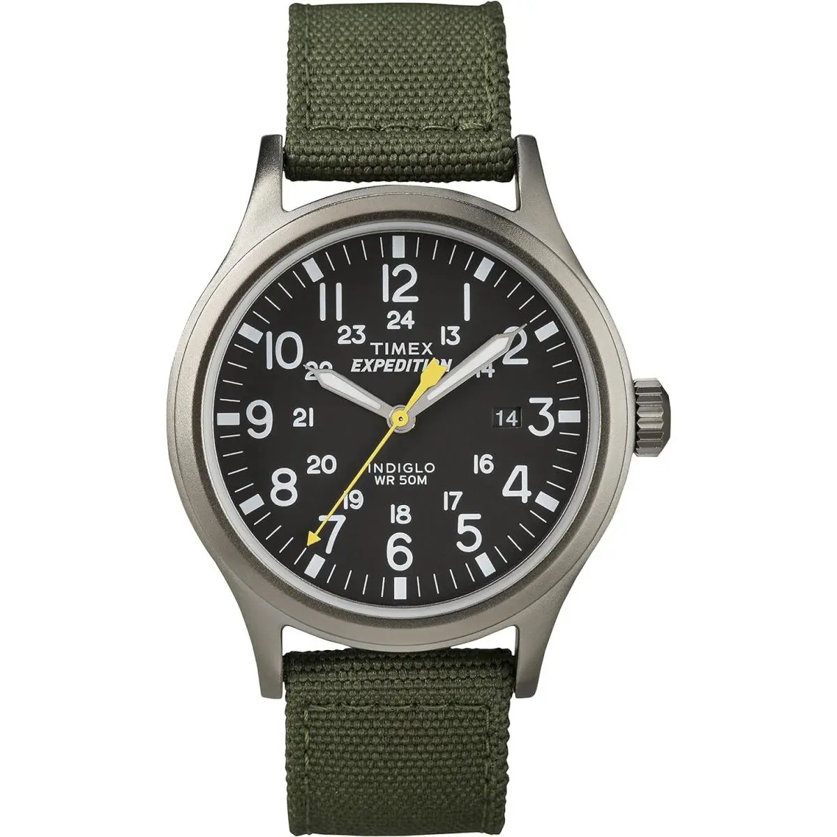Timex Men`s Expedition Scout 40Mm Watch - Green/Black/Gray, Dial: Black, Band: Green