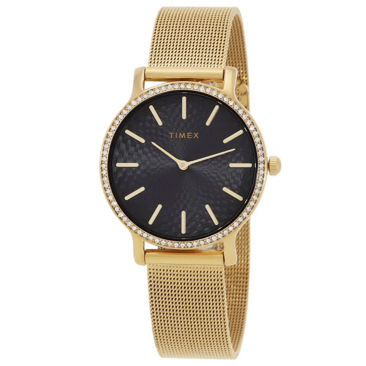 Transcend Quartz Crystal Black Dial Ladies Watch TW2V52300 by Timex