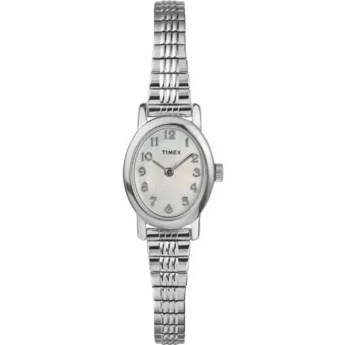Timex TW2W96100 Women`s Silvertone Bracelet Band Watch 25MM Case - Band: Silver
