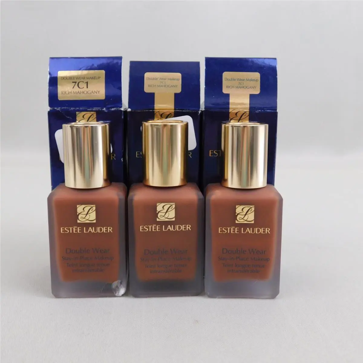 Lot 3 Estee Lauder Double Wear Stay-in-place Foundation 7C1 Rich Mahogany 2314