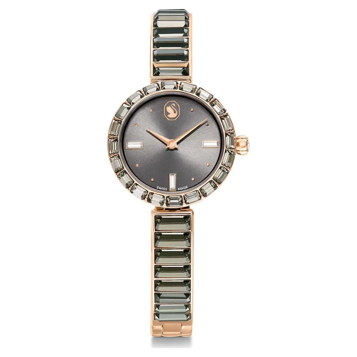 Swarovski Matrix Bangle Watch Crystal Bracelet Gray Rose Gold-tone 5679887