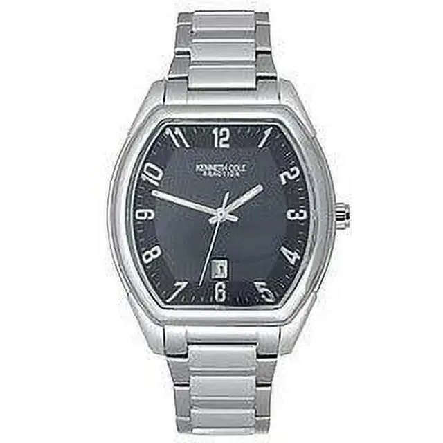 Kenneth Cole Reaction Mens Watch KC3712 - Dial: Black, Gray, Band: Silver
