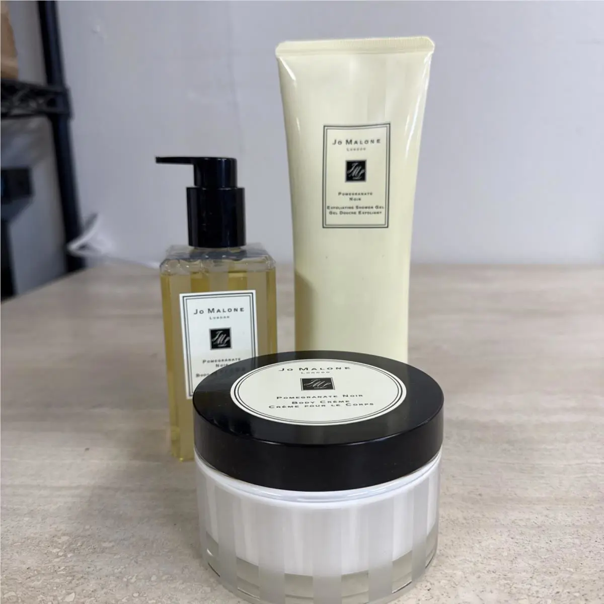 Jo Malone Pomegranate Noir Set of 3 Body Creme Shower Gel Hand Wash