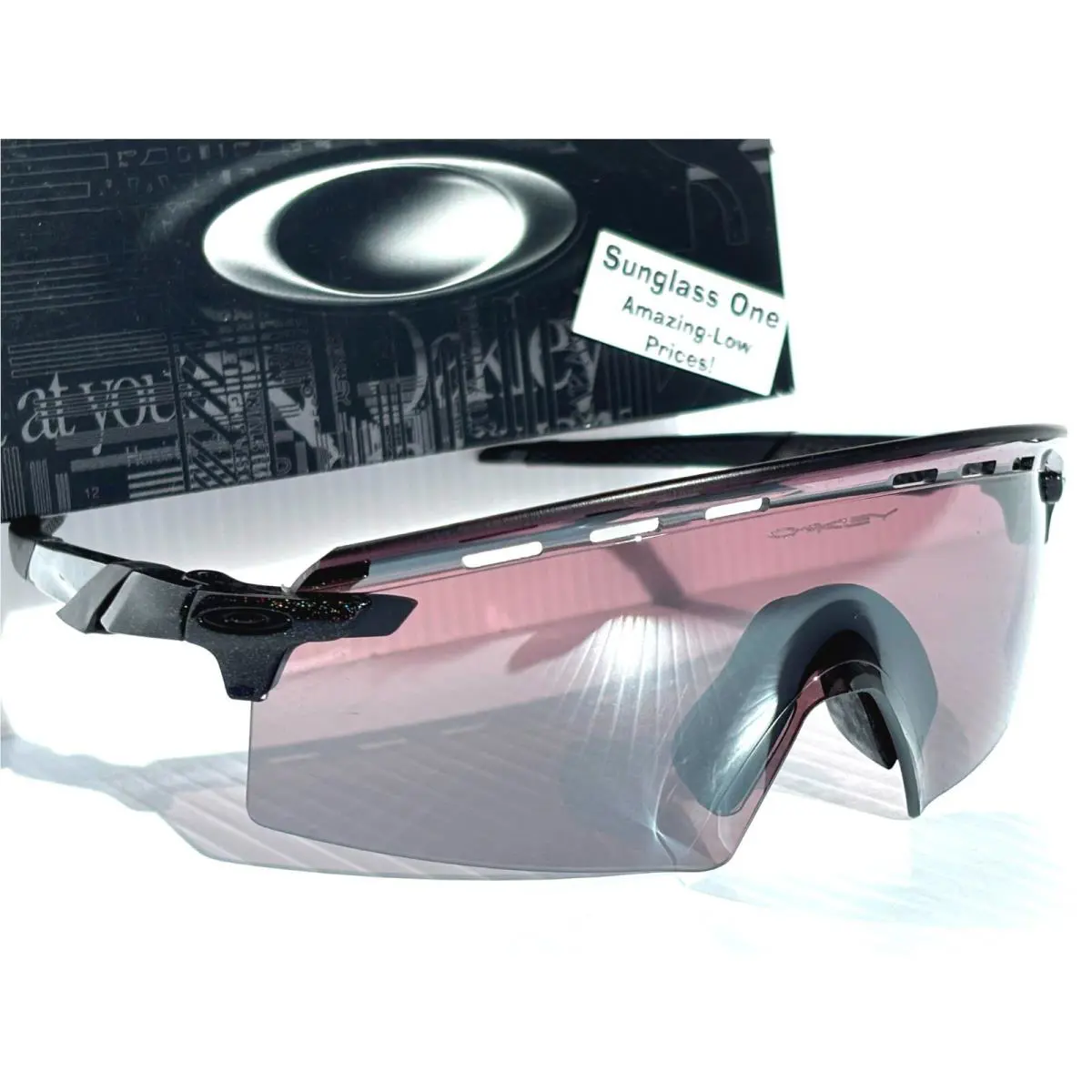 Encoder Strike Vented Sunglasses Galaxy/prizm Road Black OO9235-11 by Oakley