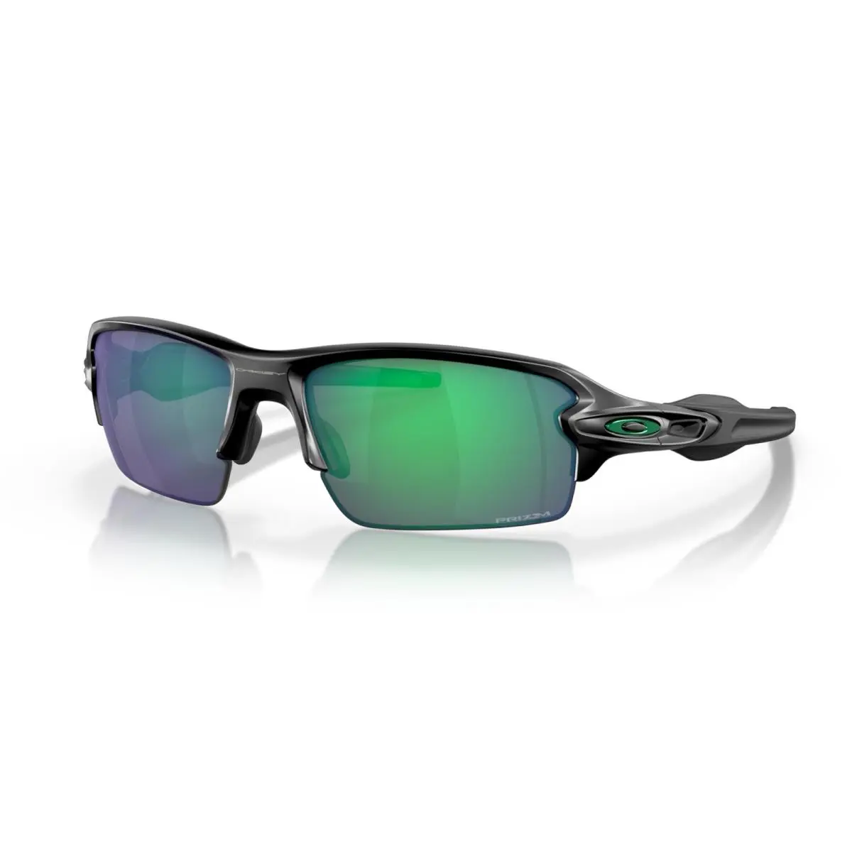 Oakley Men`s 0Oo9271 Flak 2.0 A Rectangle Sunglasses Polarized - Black, Frame: Black, Lens: Green