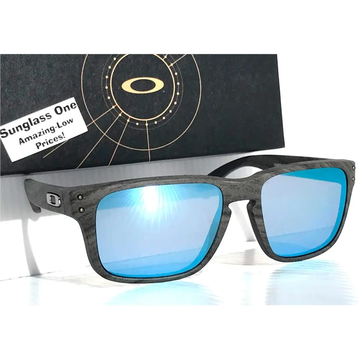 Oakley Holbrook S Woodgrain Prizm Polarized Deep Water Youth Sunglass 9509-05