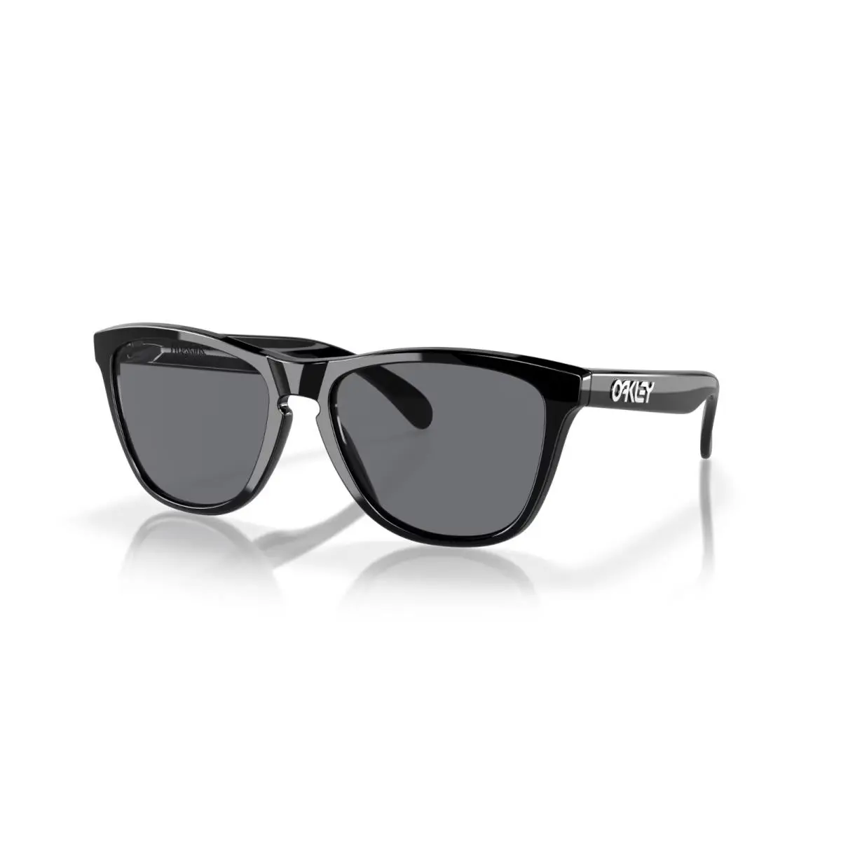 Frogskins Sunglasses 24-306 Polished Black Frame W/ Grey Lens by Oakley