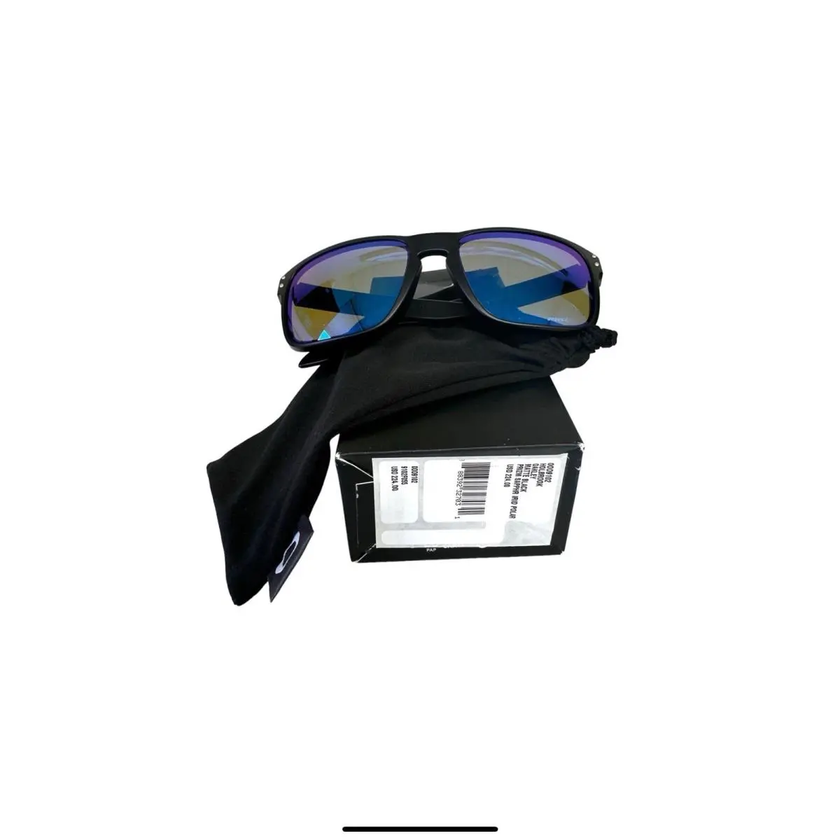 Holbrook Sunglasses OO9102-F055 Matte Black Blue Prizm Polarized W/pouch by Oakley