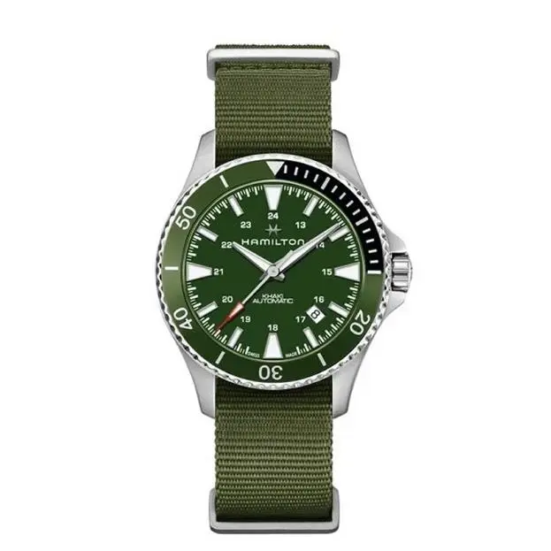 ​hamilton Khaki Navy Scuba H82375961 Green Auto Stainless Mens Watch ​ by Hamilton