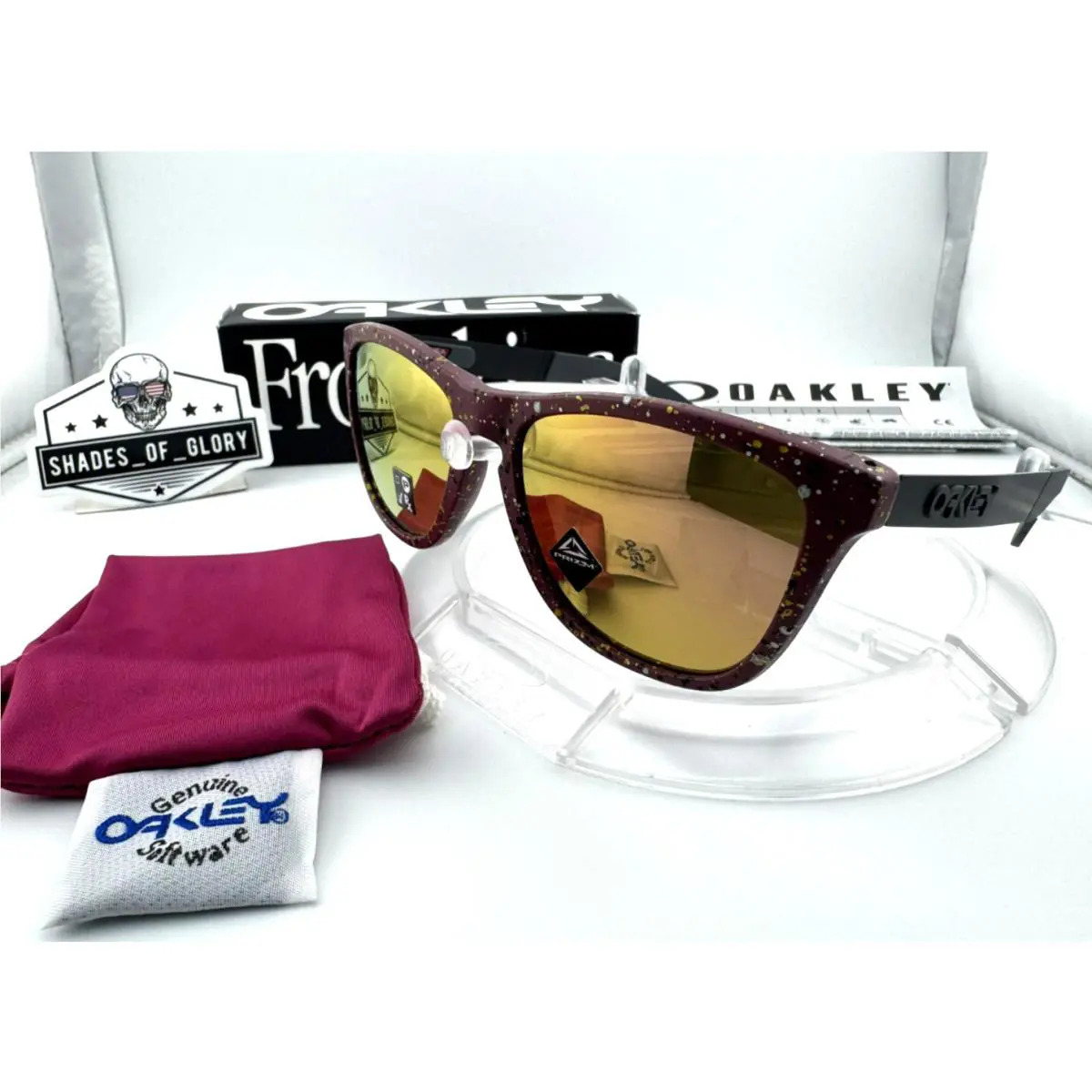 Frogskins Mix Splatter Vampirella Prizm Rose Gold Sunglasses OO9428-10 by Oakley
