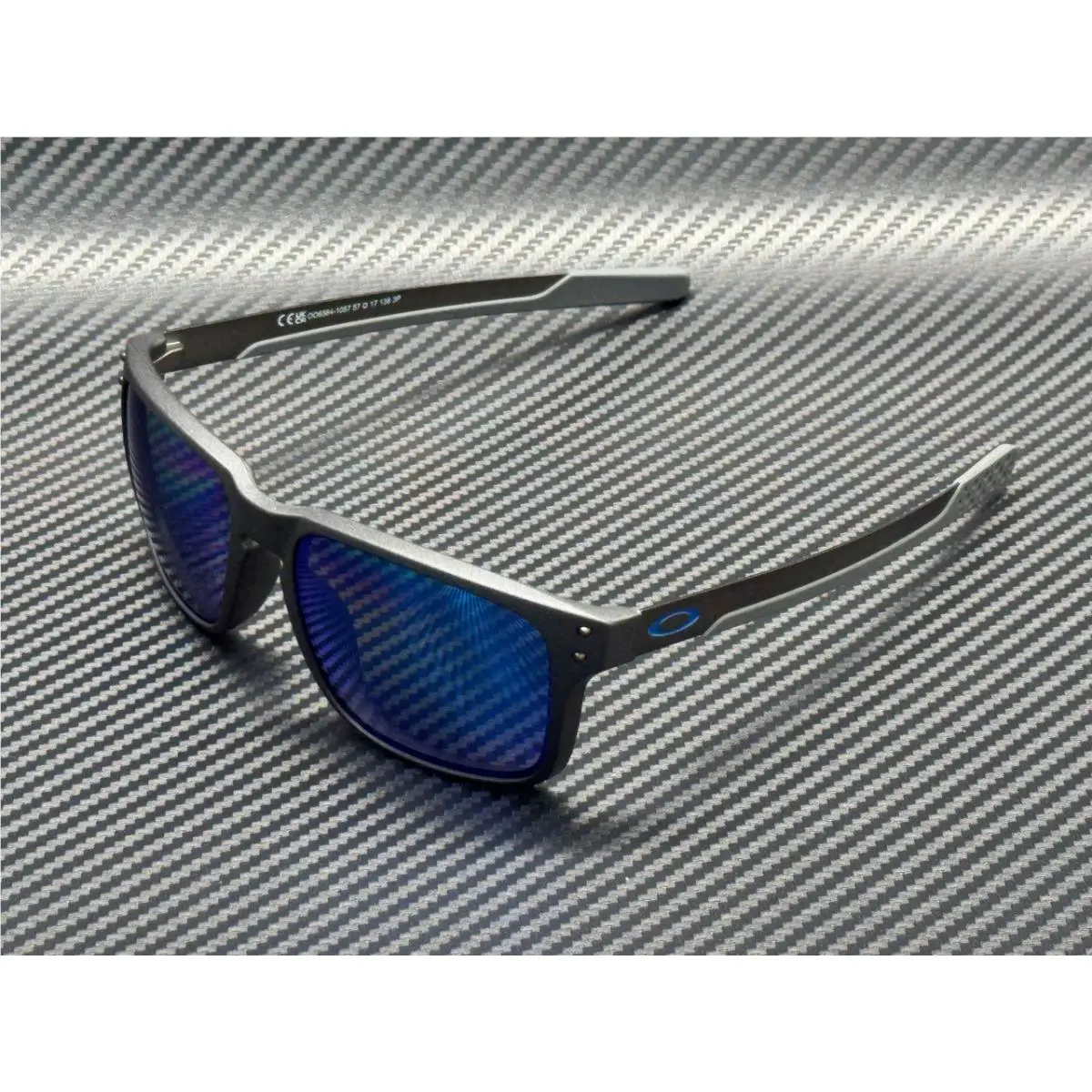 Oakley OO9384 10 Steel Prizm Sapphire Polarized Men`s 57 mm Sunglasses - Frame: Gray, Lens: Blue