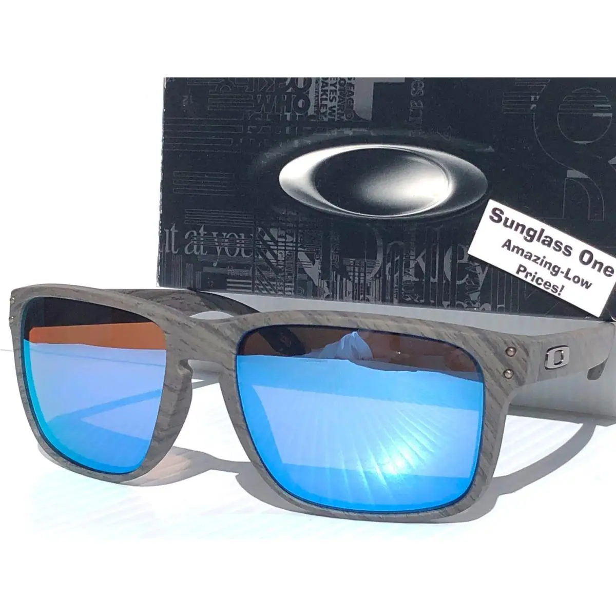 Oakley Holbrook Xxl Woodgrain Prizm Polarized Deep Water Sunglass 9487-04