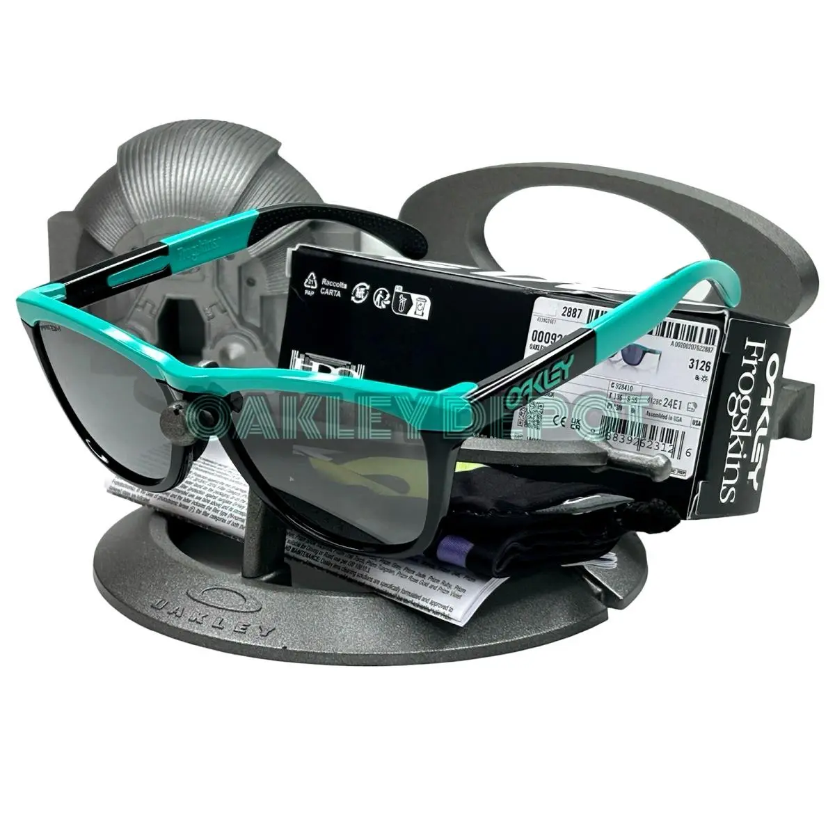 Oakley Frogskins Range 009284 Celeste/prizm Black Sunglasses 46 - Frame: CELESTE, Lens: Black
