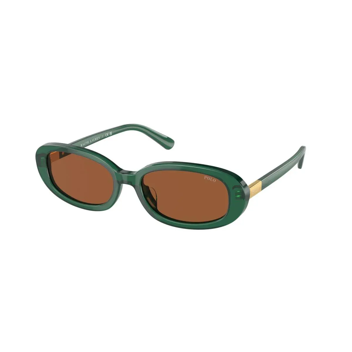 Polo Ralph Lauren PH4198U Oval Sunglasses - Green Frame/brown Lens 53-17-145