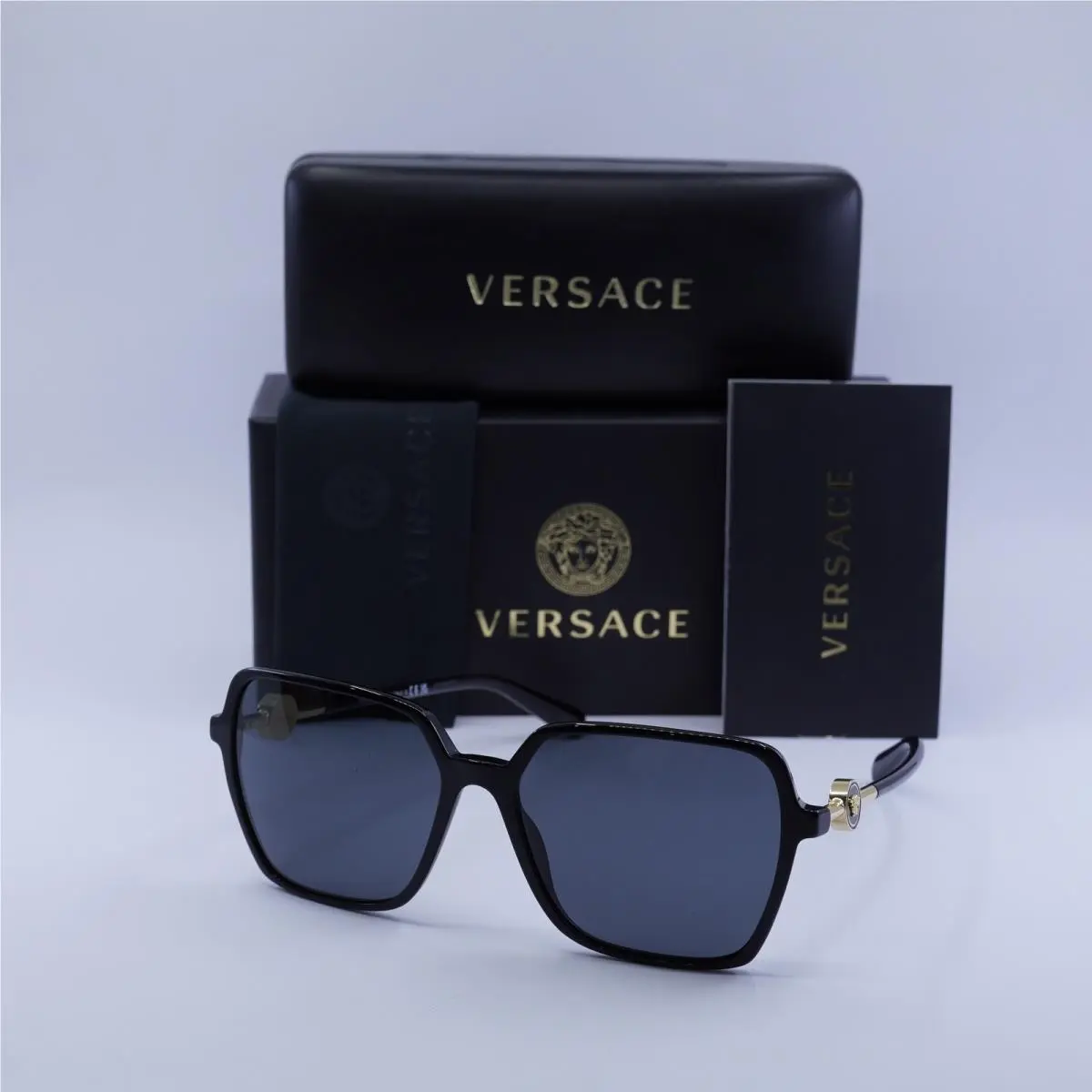 VE4396 GB1/87 Black/dark Grey 58-16-140 Sunglasses by Versace