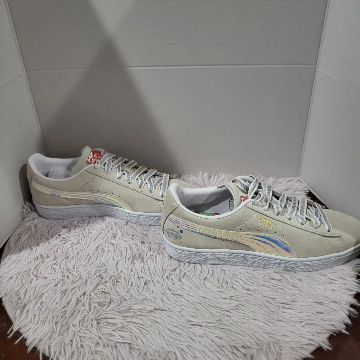 Puma shoes - Puma PolkaDot Man X Classic Iridescent Suede Lace Up - 389538-01 - Beige 5