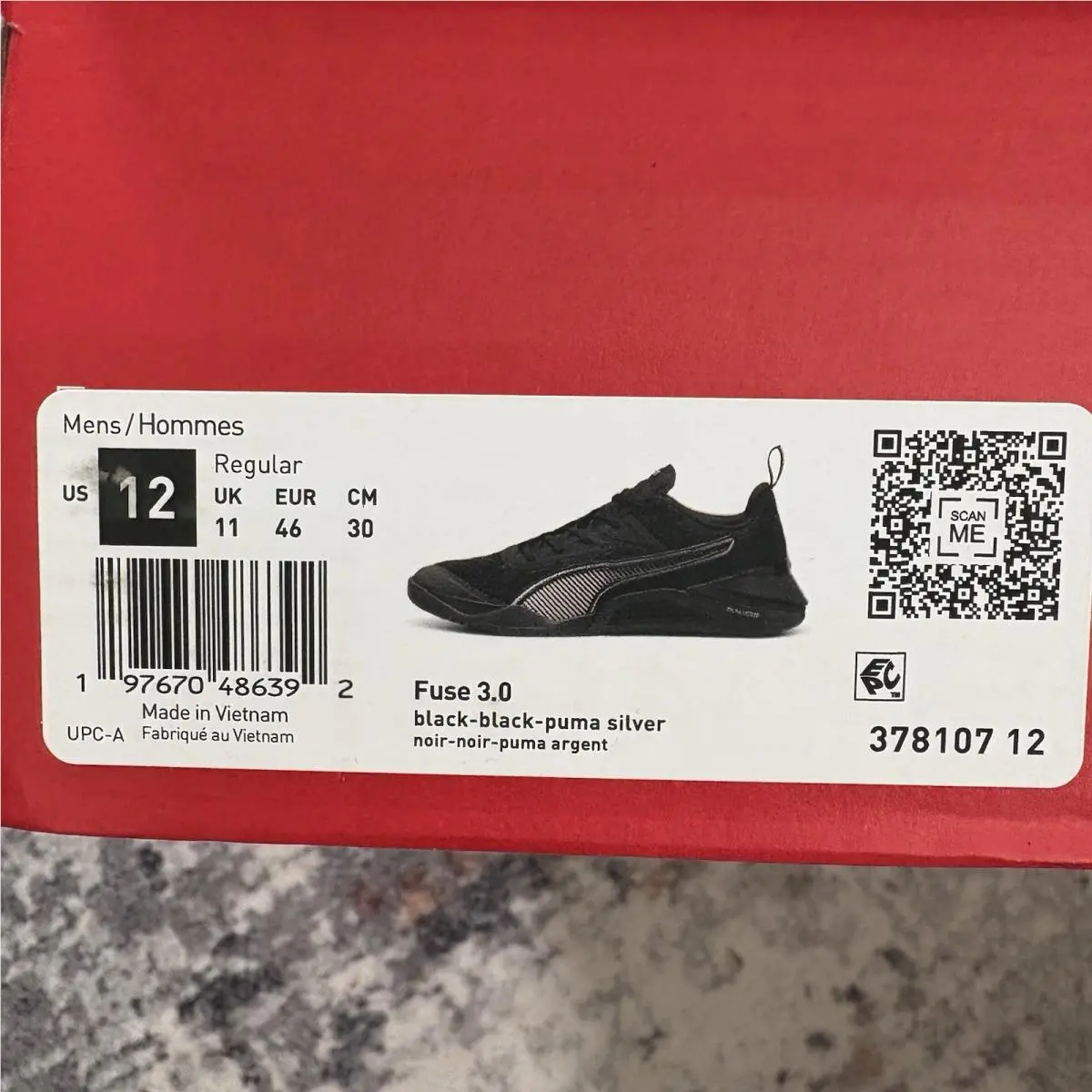 Puma shoes - Puma Fuse 3.0 Training - Fuse Training - 378107-12 - Black/ Silver (UPC: 0197670486392) 4