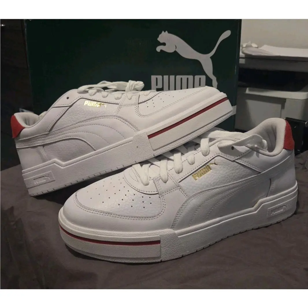 CA Pro Heritage Trainer 375811-02 White/red Men`s Shoes Size 14 US by Puma