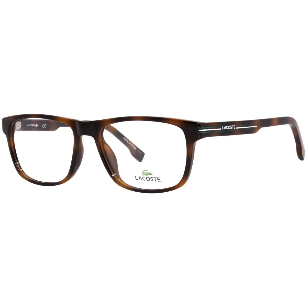 Lacoste L2887 230 Eyeglasses Frame Men`s Havana Full Rim Rectangle Shape 54mm