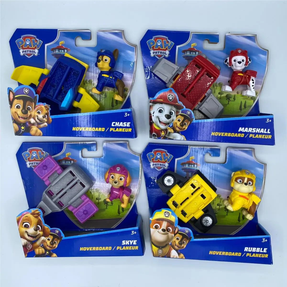 Paw Patrol Toys Spin Master Hover Figures Chase Skye Marshal Rubble Set 4