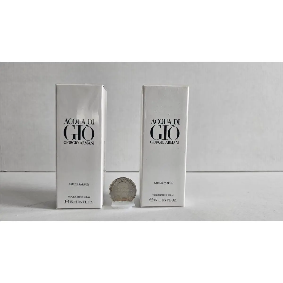 Acqua Di Gio Eau De Parfum by Giorgio Armani Travel Size 0.5Fl.Oz/15ml 2 Pieces
