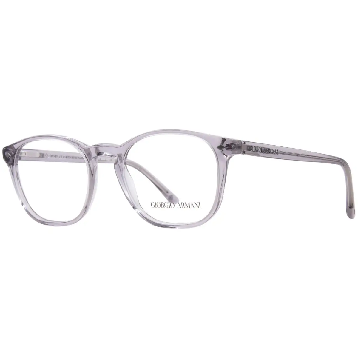 Giorgio Armani AR7074 6070 Eyeglasses Frame Men`s Transparent Grey Full Rim 50mm