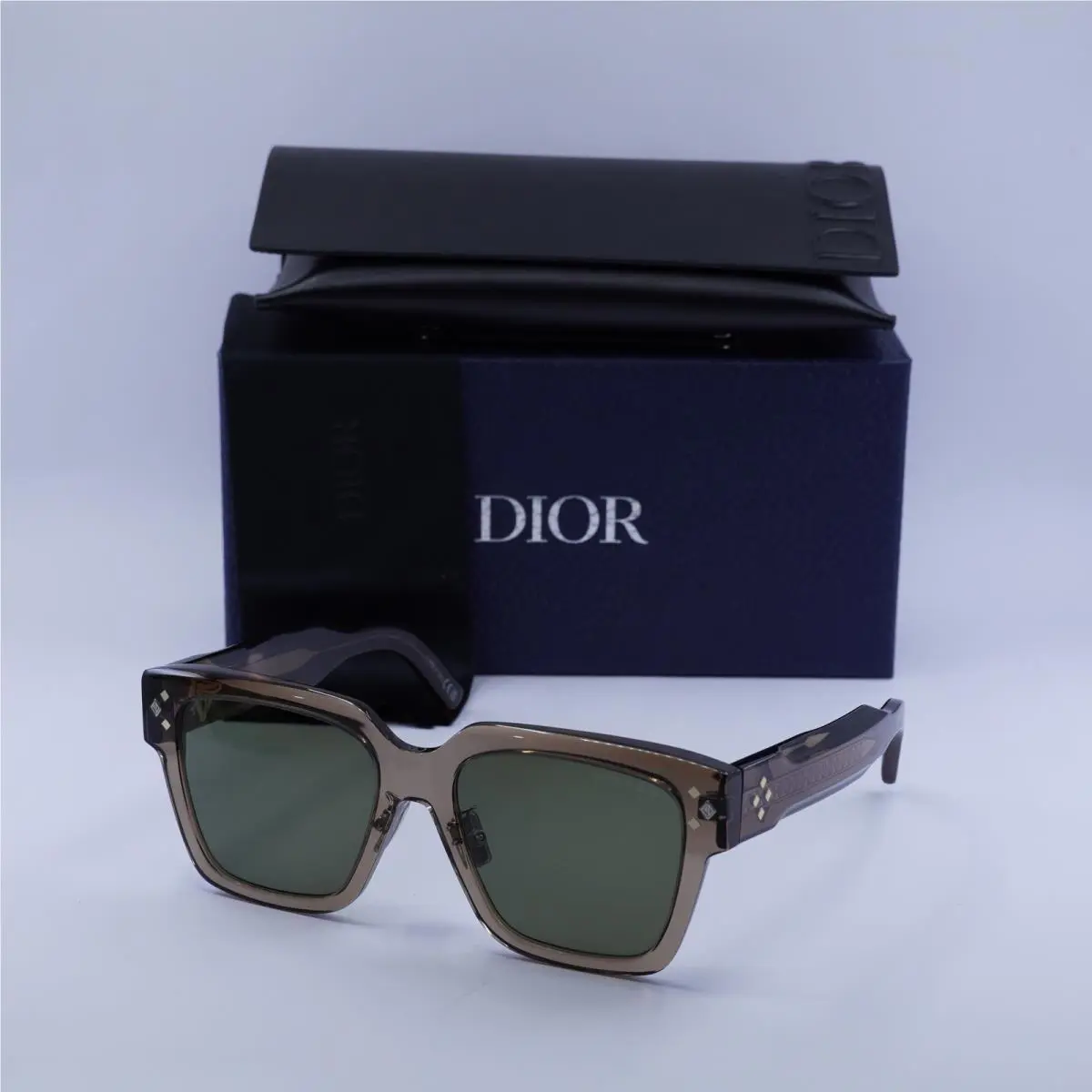 Dior CD Diamond S3F 64C0 Transparent Brown/green 55-18-145 Sunglasses