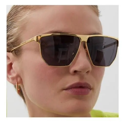 Bottega Veneta BV1069S 001 Unisex Grey Square Bottega Veneta Sunglasses