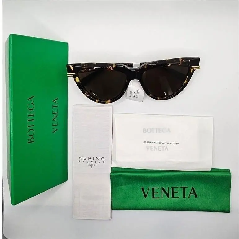 Bottega Veneta BV1265S 002 Women`s Sunglasses Havana Frame Brown 54mm