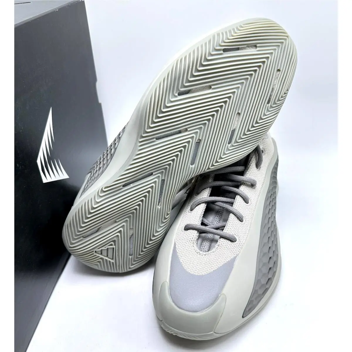 Adidas shoes - ADIDAS ANTHONY EDWARDS 1 - ANTHONY EDWARDS - JS1775 - Metallic Grey/Dove Grey/Cloud White 6