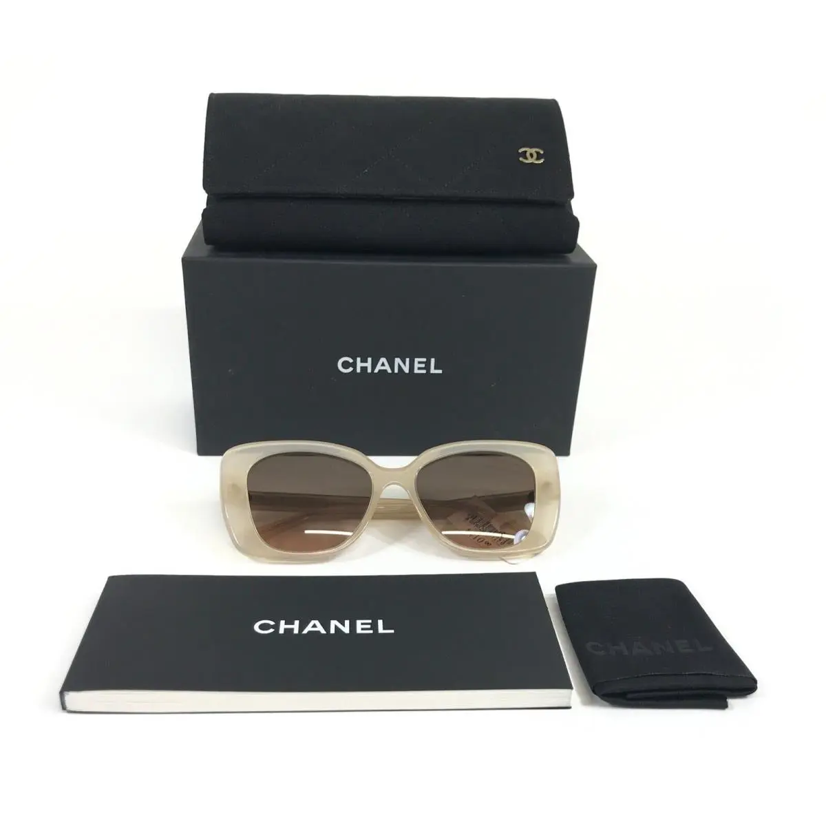 Chanel Sunglasses 5504-A c.1731/43 Dark Beige Asian Fit w/ Brown Gradient Lenses