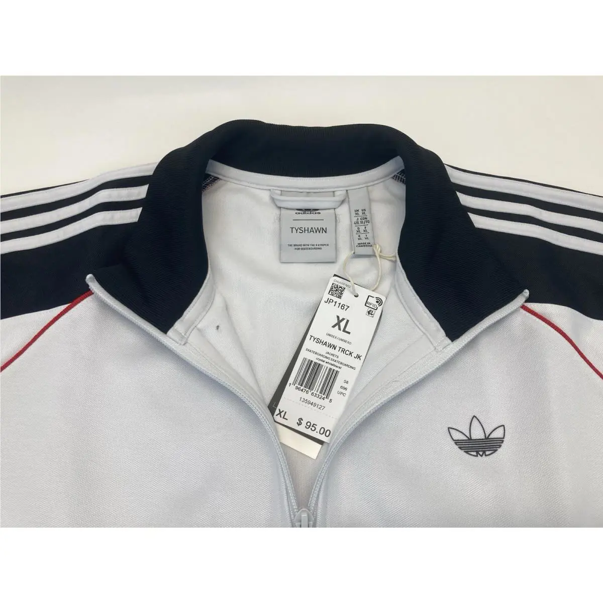 Adidas clothing - Adidas Skateboarding Tyshawn Track Jacket - JP1167 - White 26