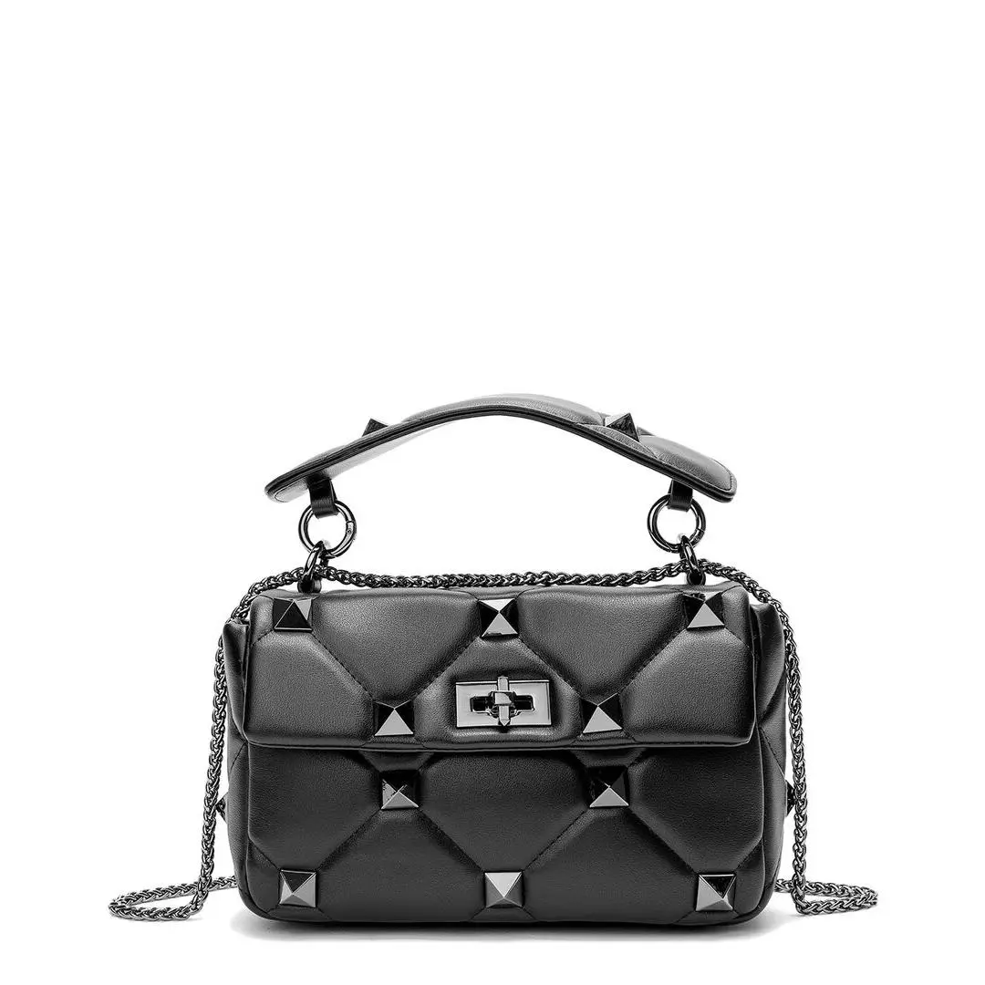 Tiffany Fred Paris Studded Sheepskin Leather Shoulder Bag Women`s by Tiffany & Co.