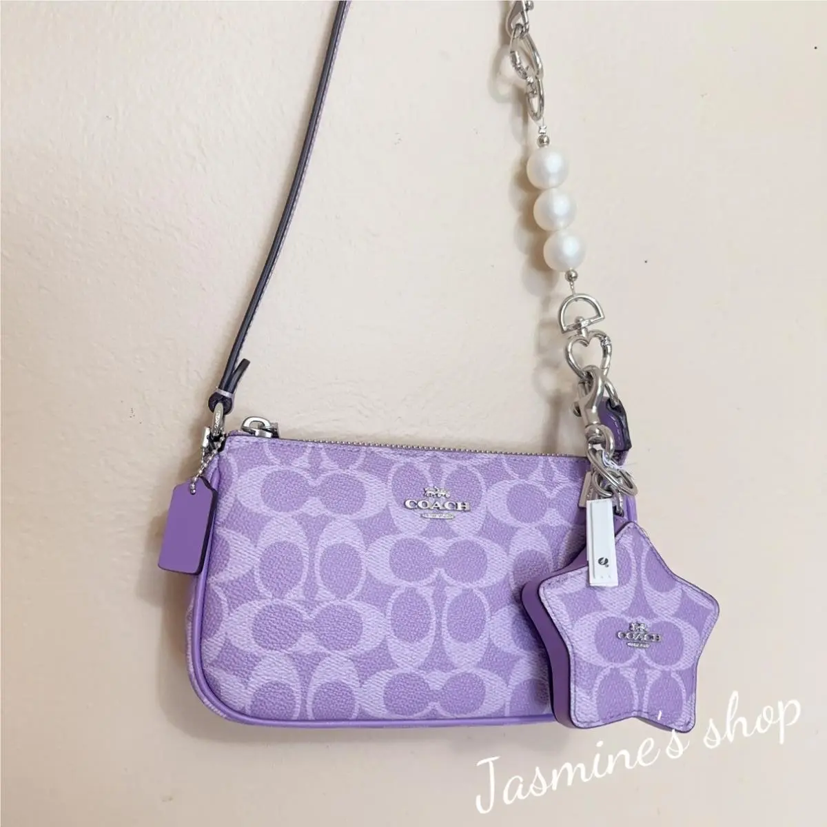 Nolita 19 In Signature Canvas CW426 Purple Iris +charm Opt by Coach
